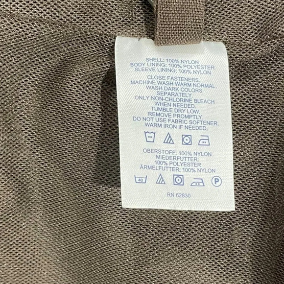 Lands' End Rain Jacket | Removable Hood | Brown - Picture 6 of 11